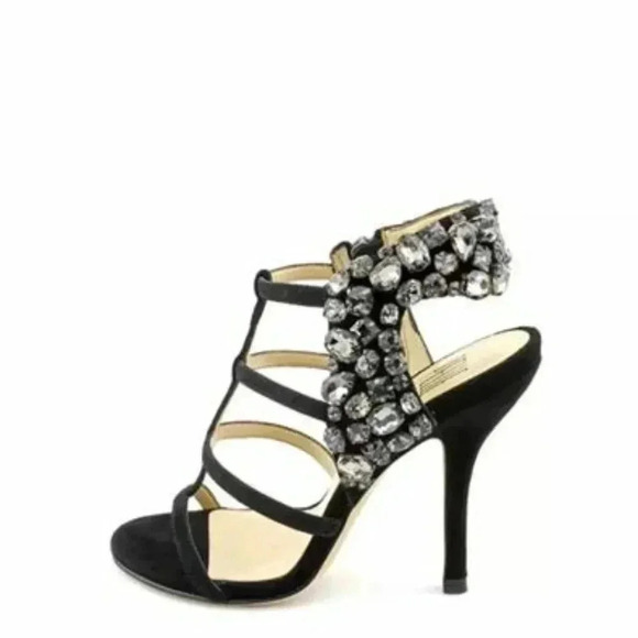 Pelle Moda Vina Womens Black Kid Suede Dress Sandals sz 9 - Picture 6 of 8